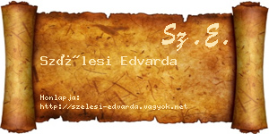 Szélesi Edvarda névjegykártya